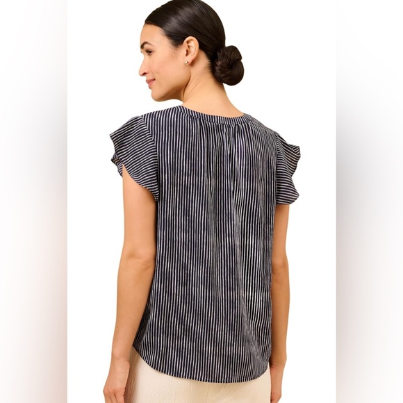 Adrianna Papell flutter sleeve blouse - Picture 3 of 7